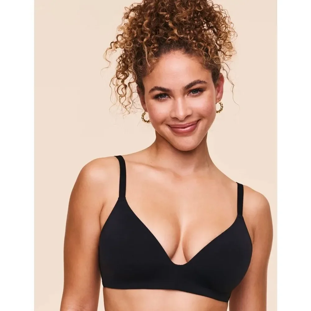 ✨Adore Me Valory Lightly Lined Plunge Black Sz 32DDD Bra✨